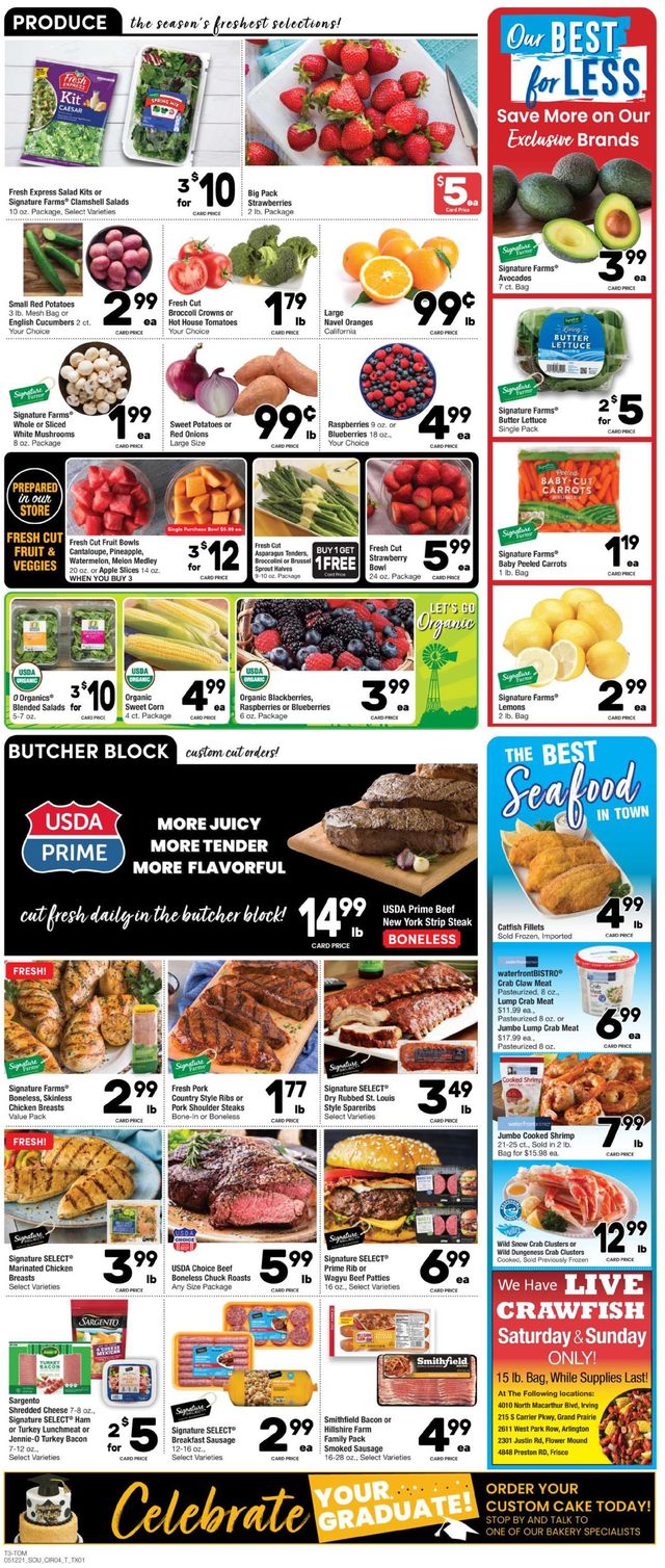 Tom Thumb Ad from 05/12/2021