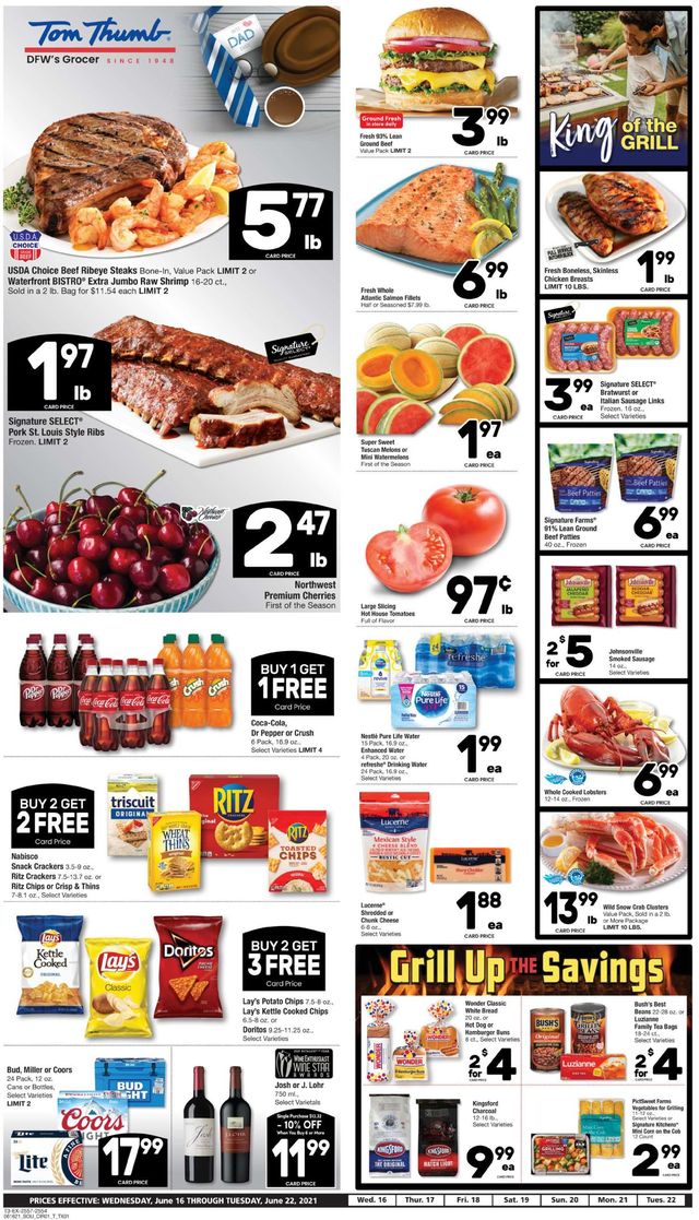 Tom Thumb Ad from 06/16/2021
