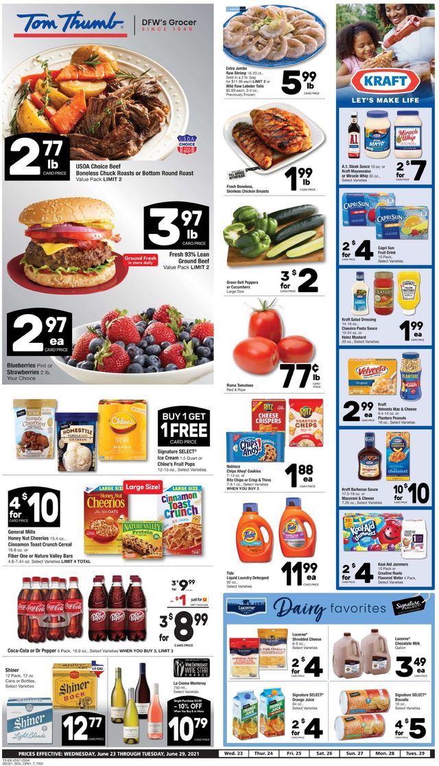 Tom Thumb Ad from 06/23/2021