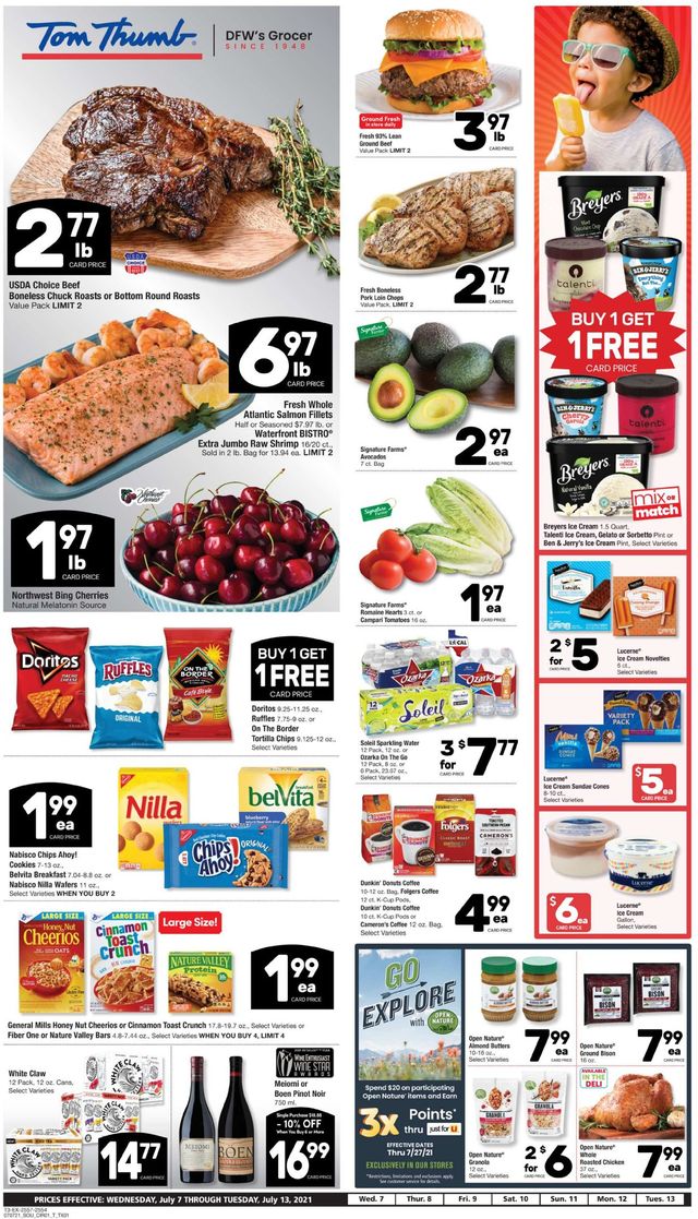 Tom Thumb Ad from 07/07/2021