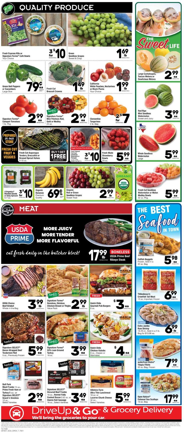 Tom Thumb Ad from 08/18/2021