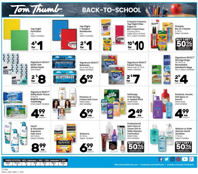Tom Thumb Ad from 09/01/2021