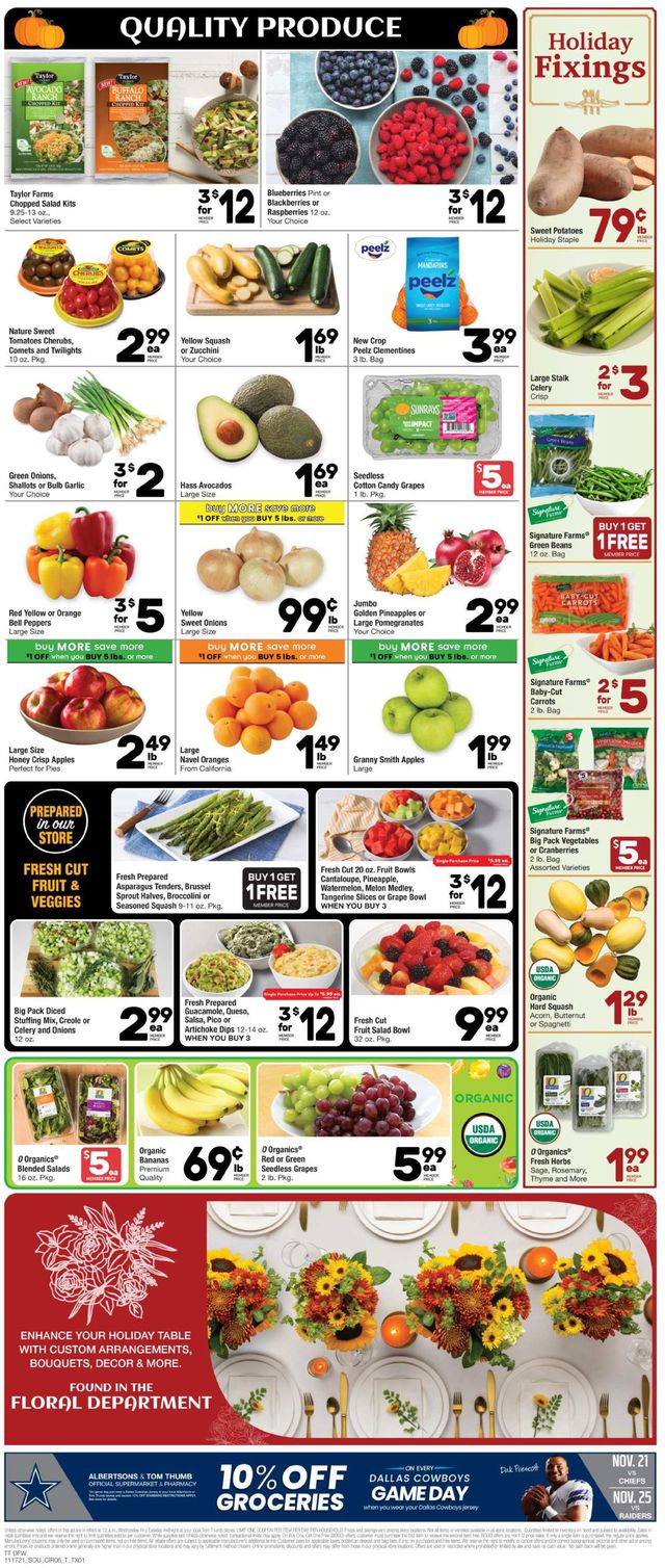Tom Thumb Ad from 11/17/2021