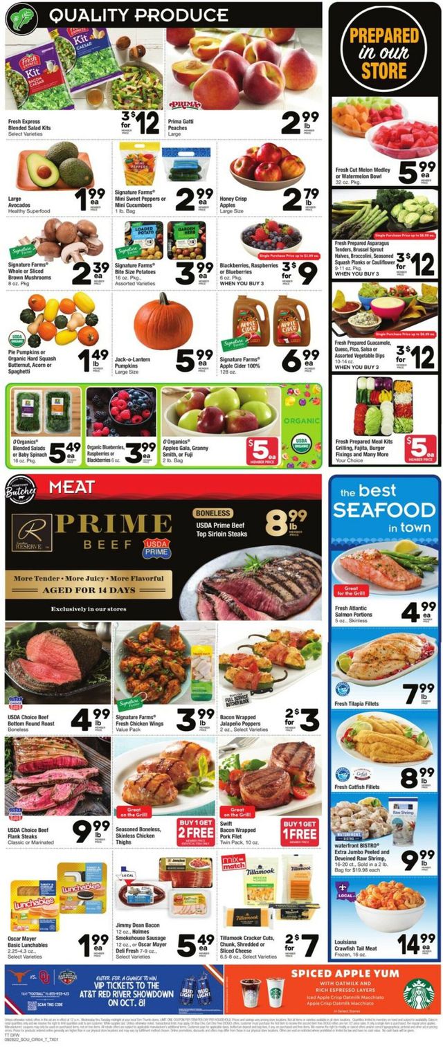 Tom Thumb Ad from 09/28/2022
