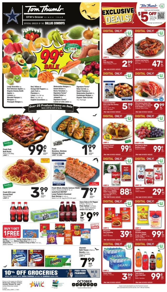 Tom Thumb Ad from 10/19/2022