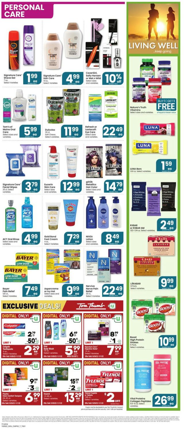Tom Thumb Ad from 10/26/2022