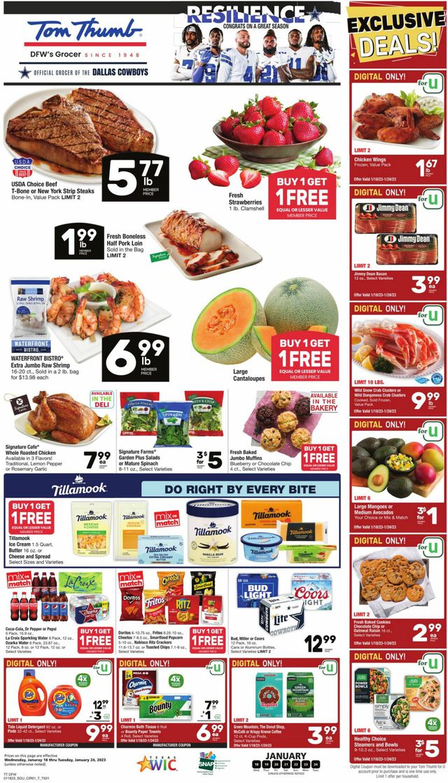 Tom Thumb Ad from 01/18/2023