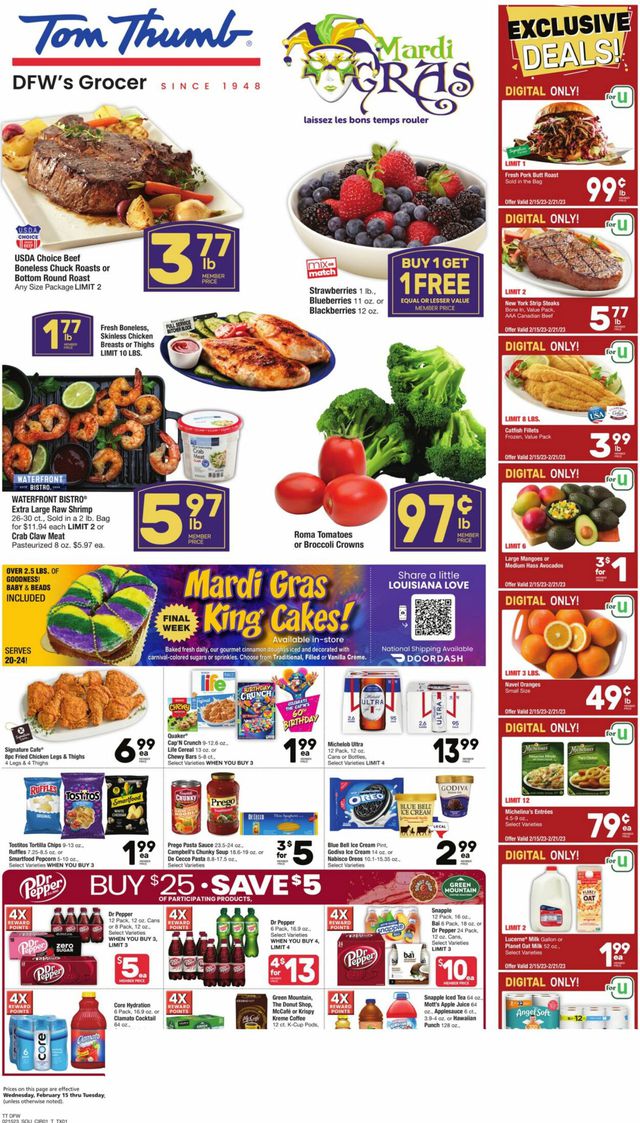 Tom Thumb Ad from 02/15/2023