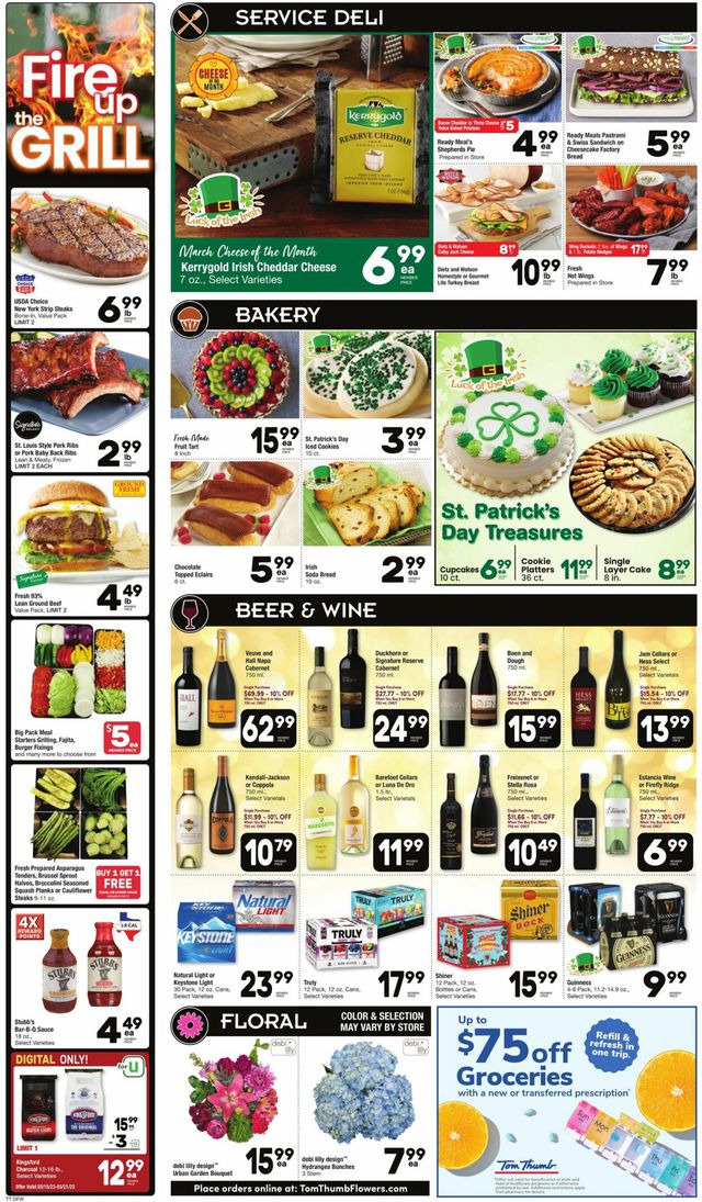 Tom Thumb Ad from 03/15/2023