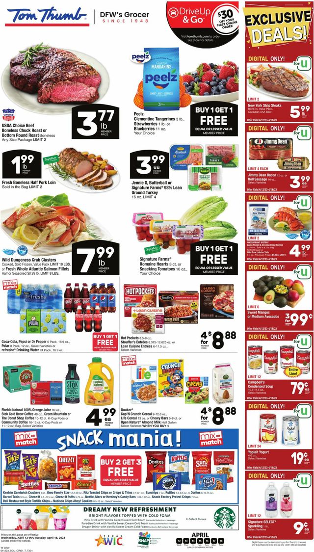 Tom Thumb Ad from 04/12/2023