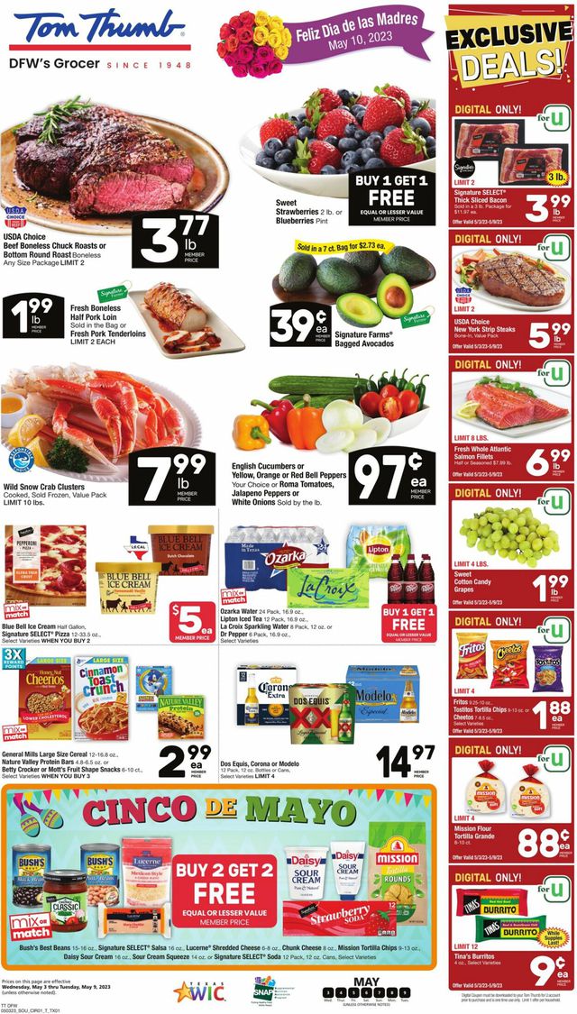 Tom Thumb Ad from 05/03/2023