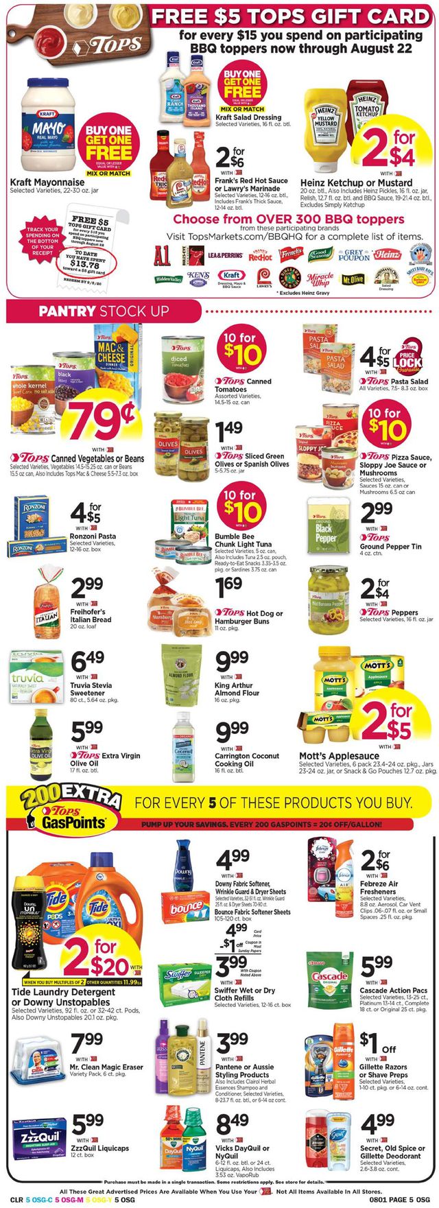 Tops Friendly Markets Ad from 07/26/2020