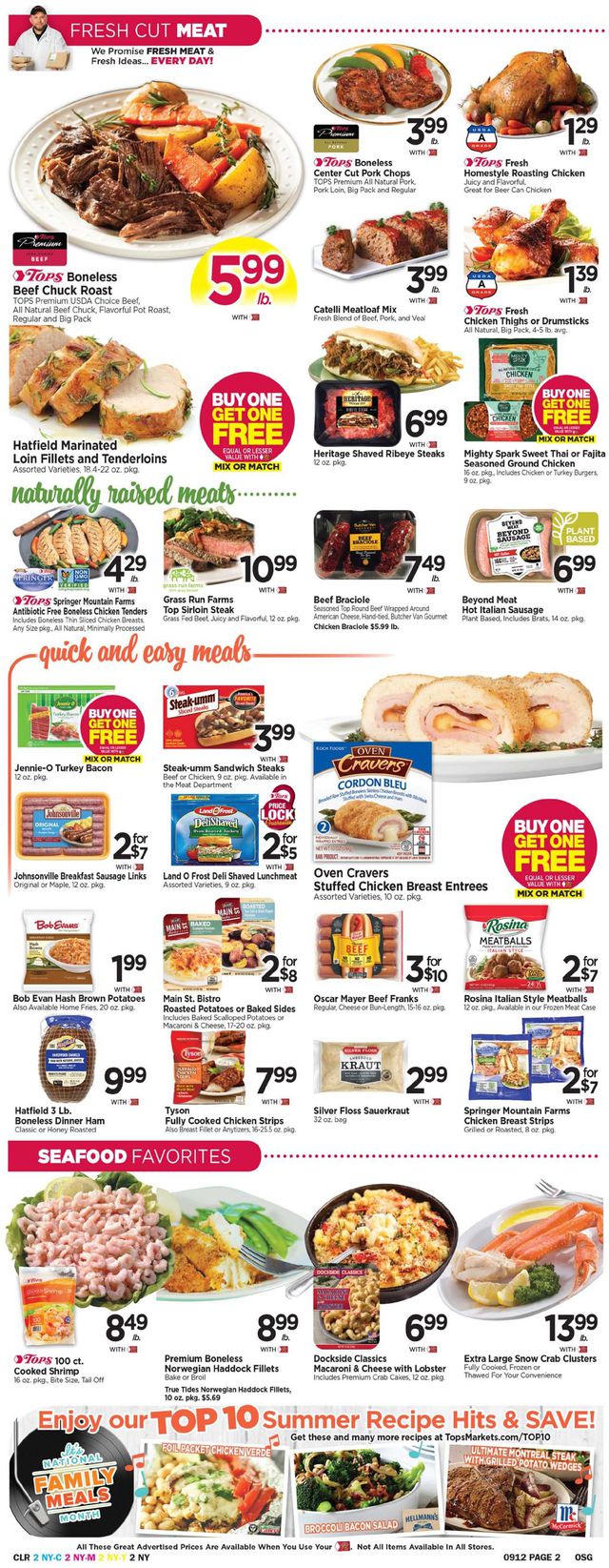 Tops Friendly Markets Ad from 09/06/2020