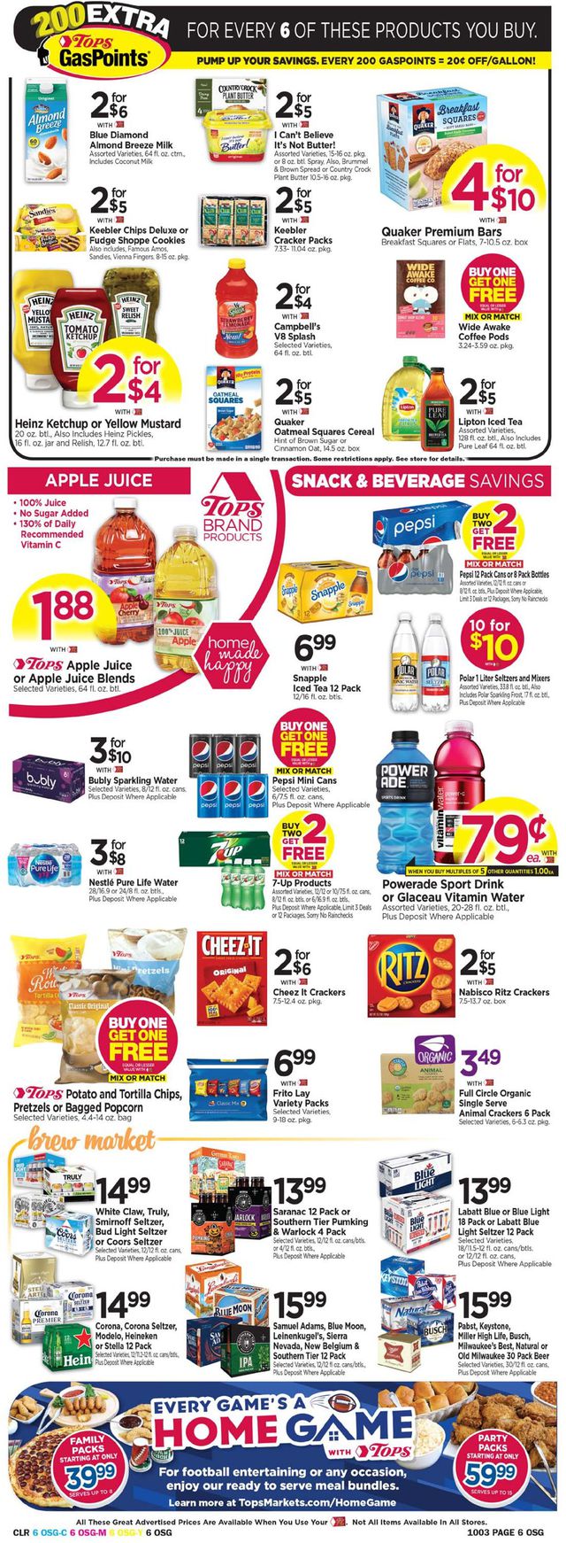 Tops Friendly Markets Ad from 09/27/2020