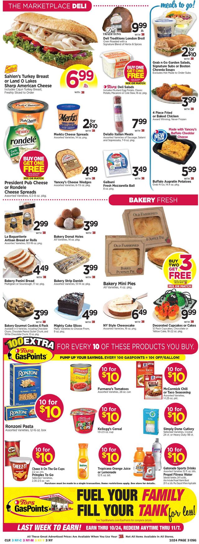 Tops Friendly Markets Ad from 10/18/2020