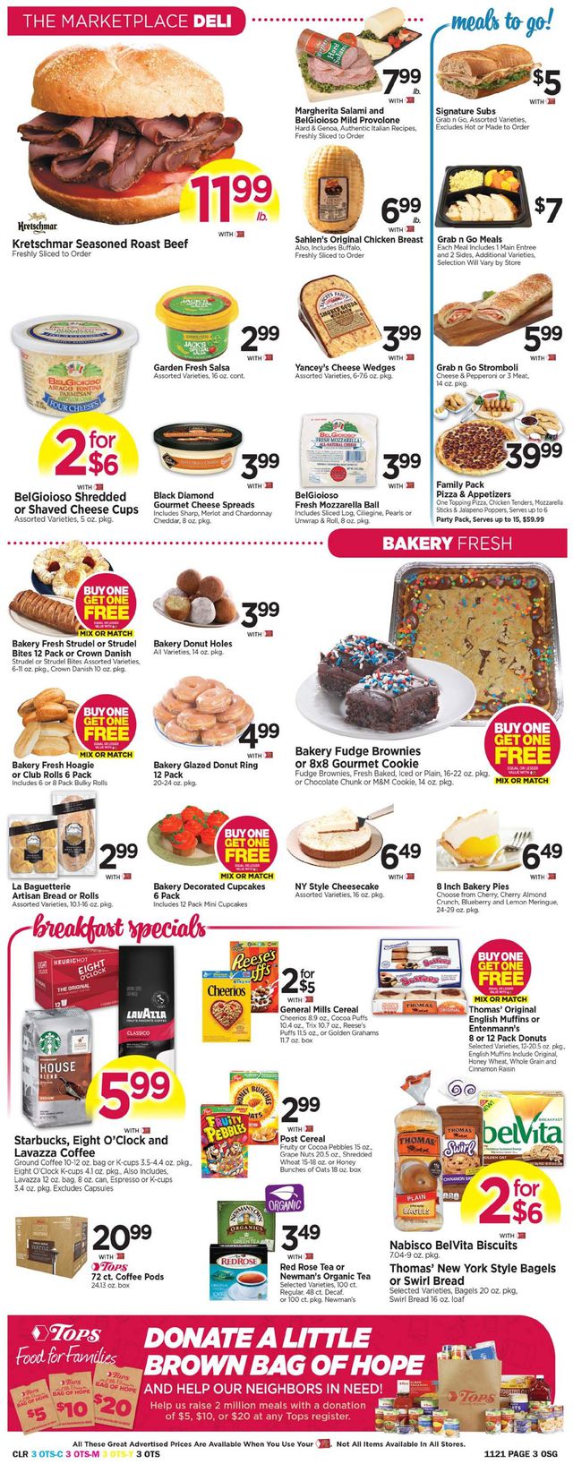 Tops Friendly Markets Ad from 11/15/2020