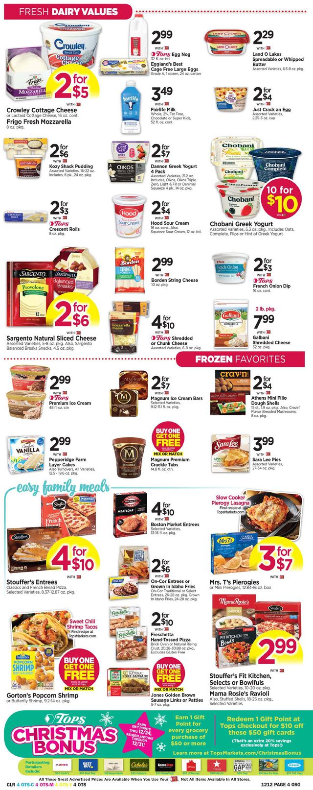 Tops Friendly Markets Ad from 12/06/2020