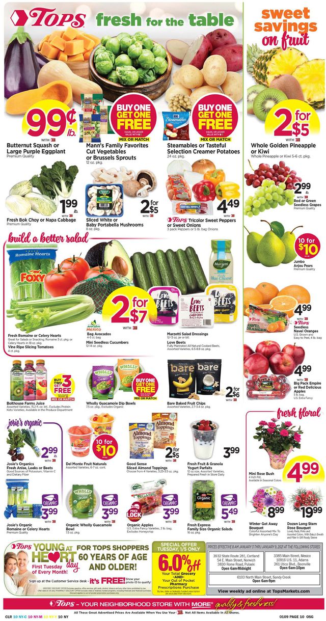 Tops Friendly Markets Ad from 01/03/2021