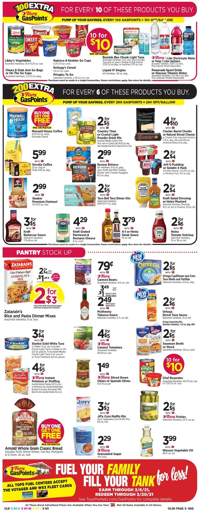 Tops Friendly Markets Ad from 01/24/2021