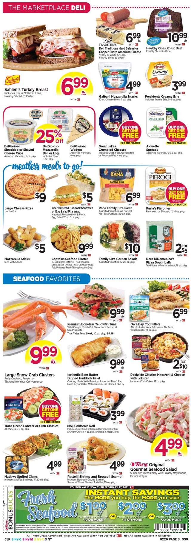 Tops Friendly Markets Ad from 02/14/2012