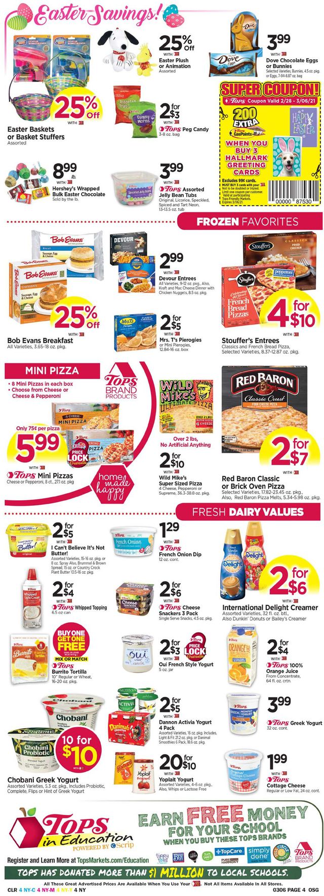 Tops Friendly Markets Ad from 02/28/2021