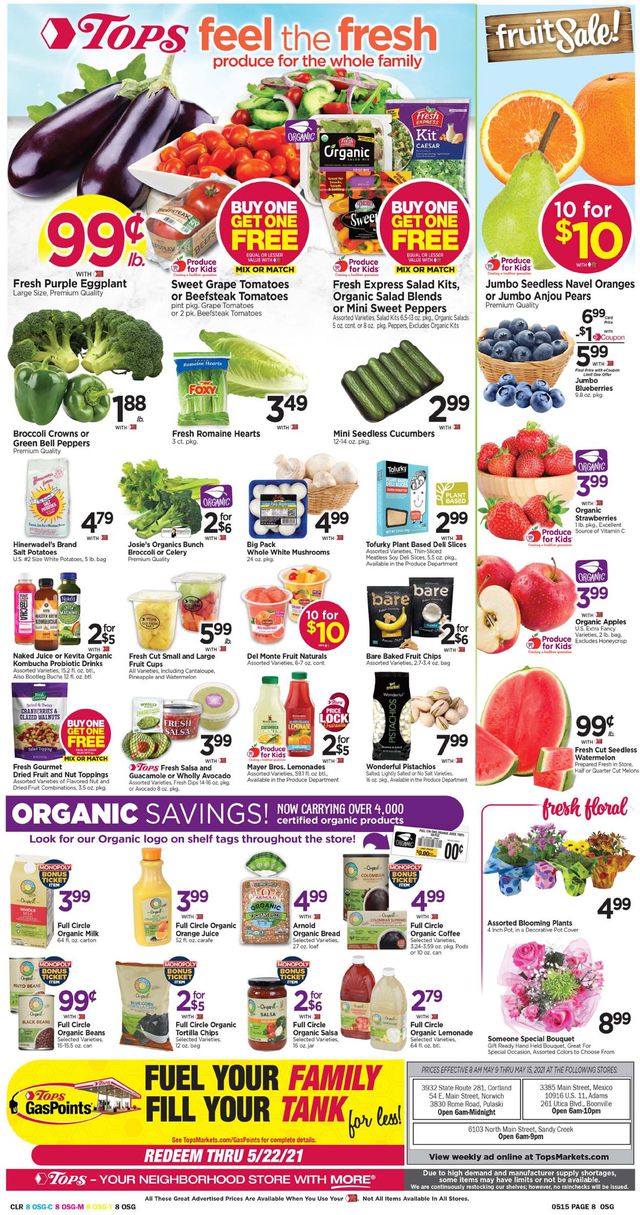 Tops Friendly Markets Ad from 05/09/2021