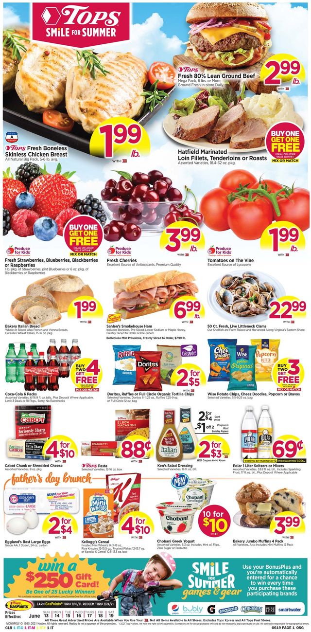 Tops Friendly Markets Ad from 06/13/2021