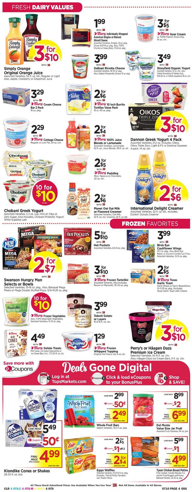 Tops Friendly Markets Ad from 07/04/2021
