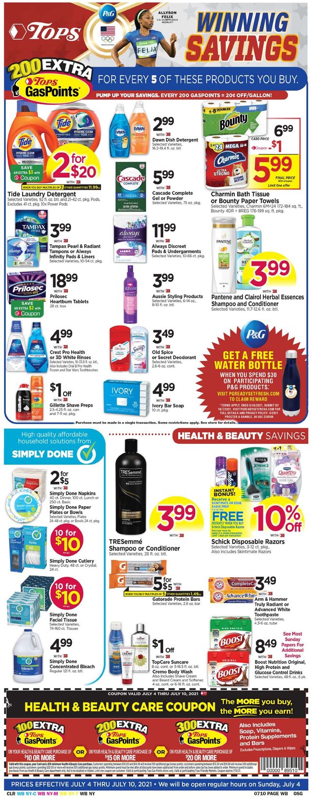 Tops Friendly Markets Ad from 07/04/2021