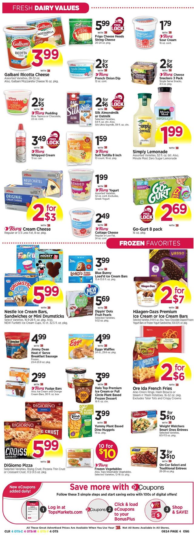 Tops Friendly Markets Ad from 08/08/2021