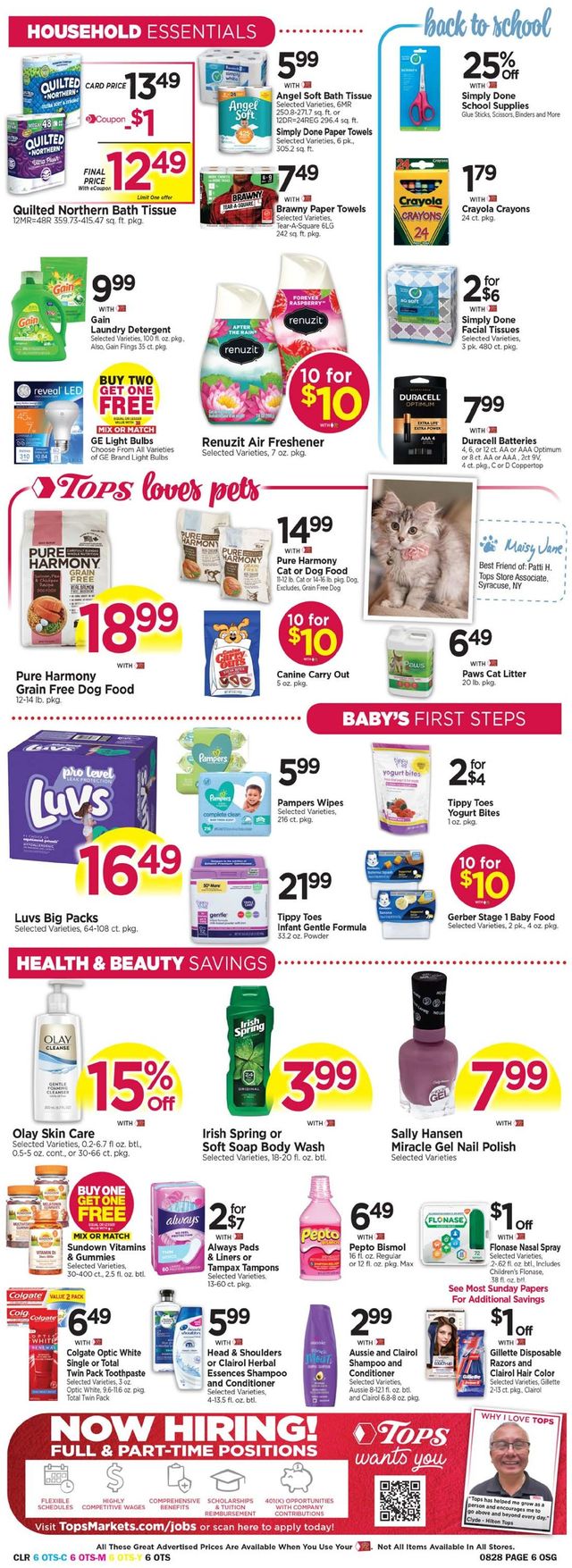 Tops Friendly Markets Ad from 08/22/2021