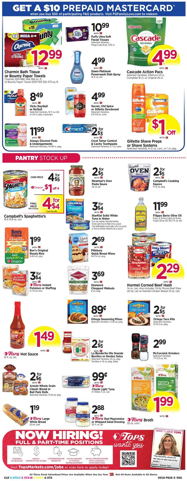 Tops Friendly Markets Ad from 09/12/2021