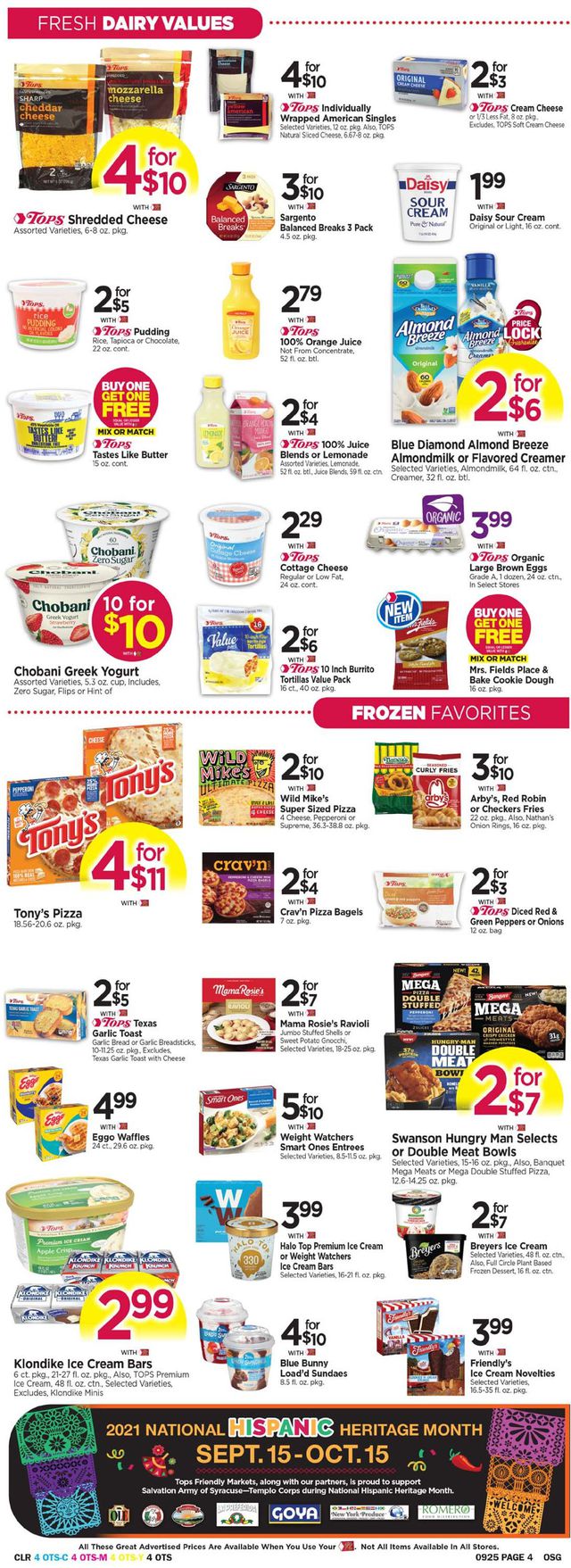 Tops Friendly Markets Ad from 09/19/2021