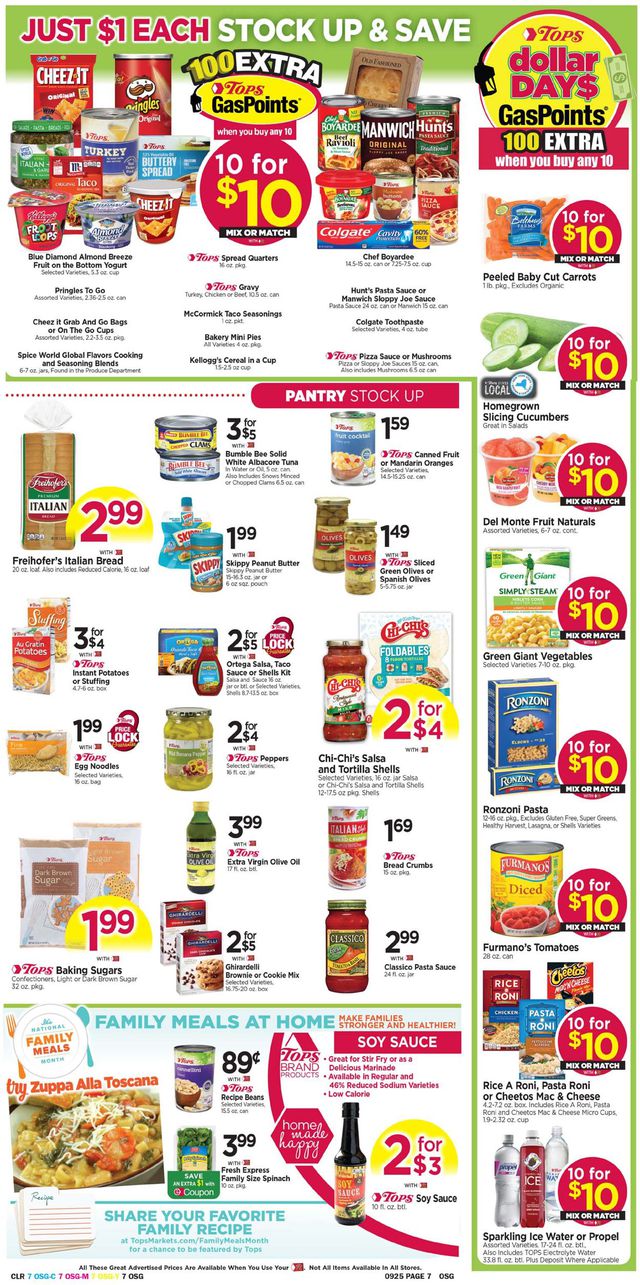 Tops Friendly Markets Ad from 09/19/2021