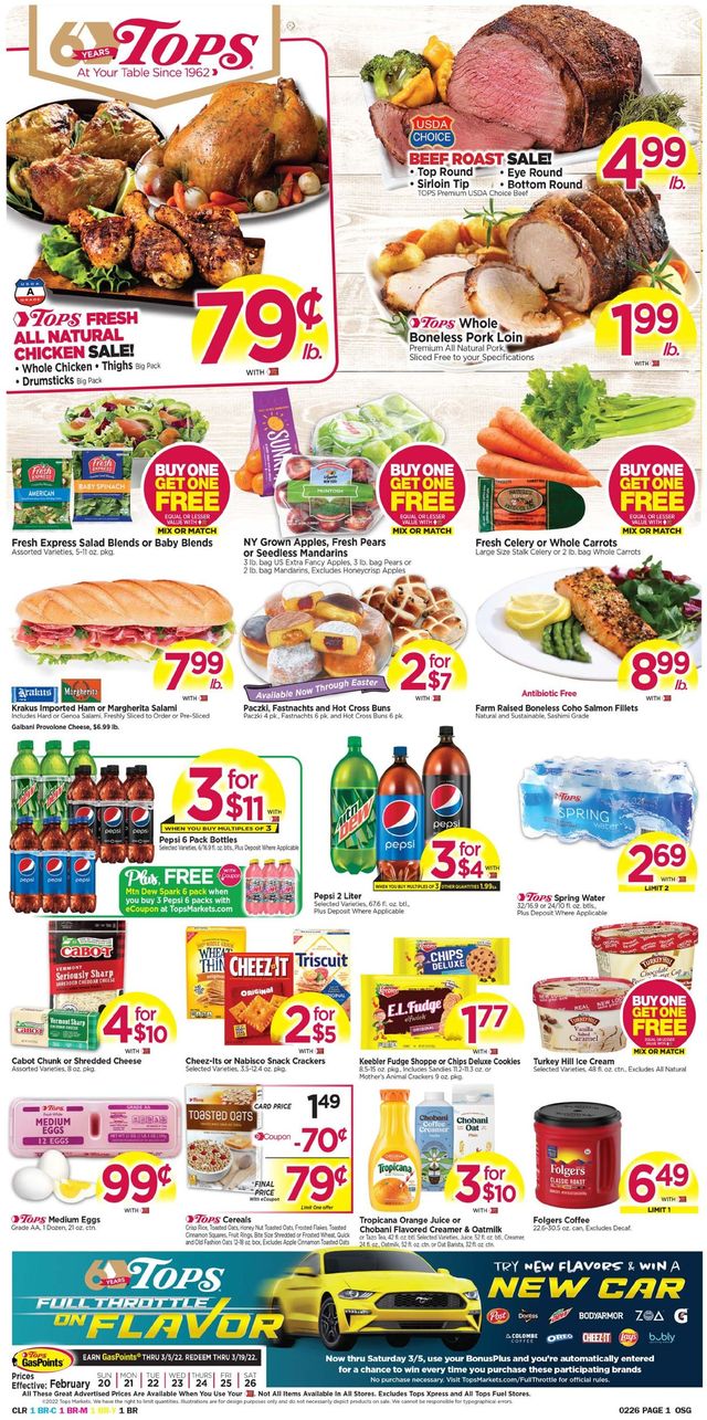 Tops Friendly Markets Ad from 02/20/2022