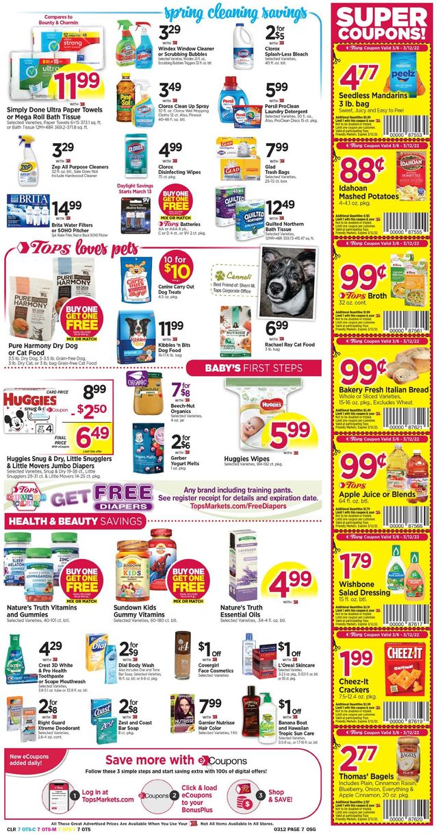 Tops Friendly Markets Ad from 03/06/2022