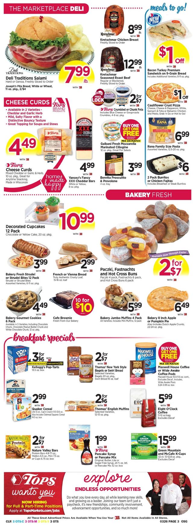 Tops Friendly Markets Ad from 03/20/2022