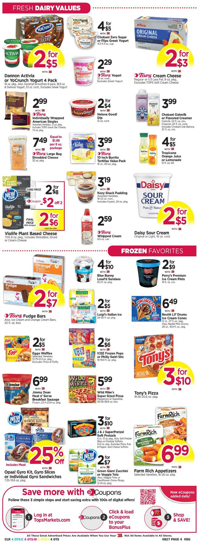 Tops Friendly Markets Ad from 08/21/2022