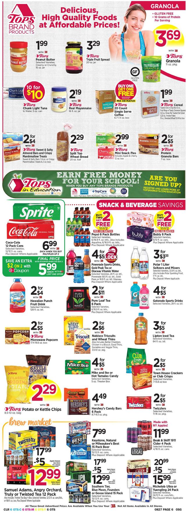 Tops Friendly Markets Ad from 08/21/2022