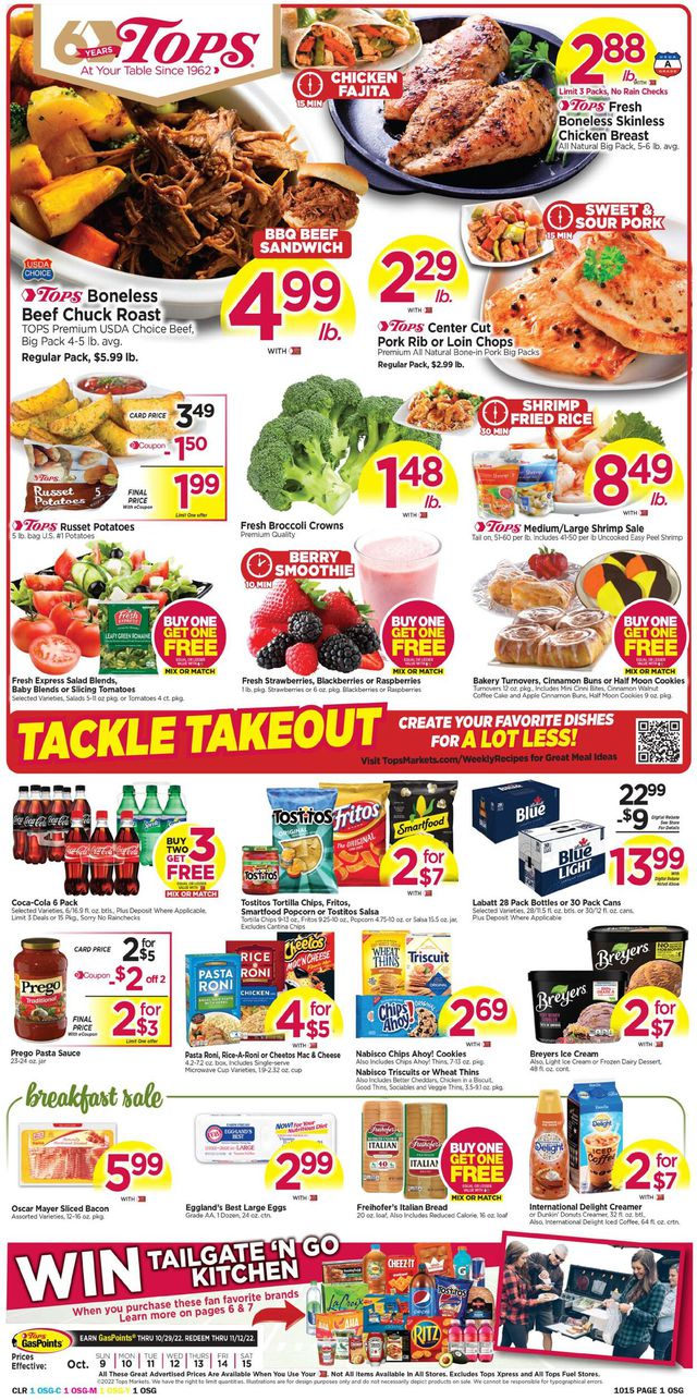 Tops Friendly Markets Ad from 10/09/2022