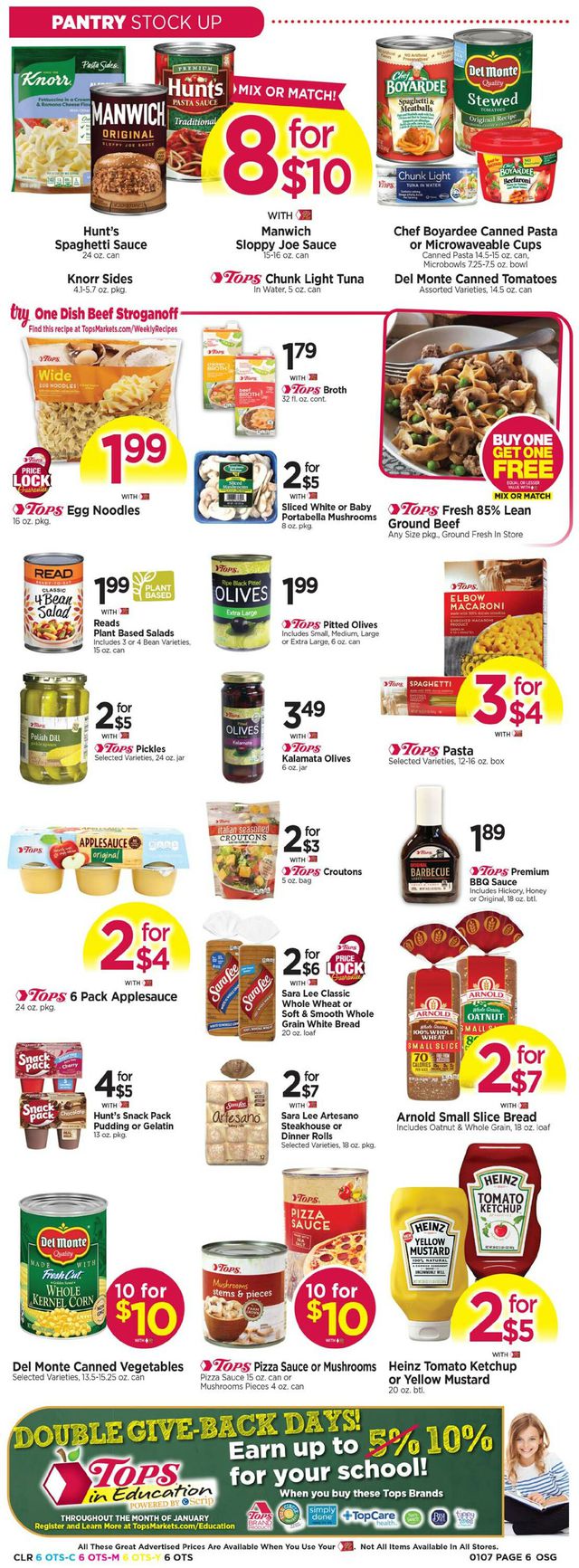 Tops Friendly Markets Ad from 01/01/2023