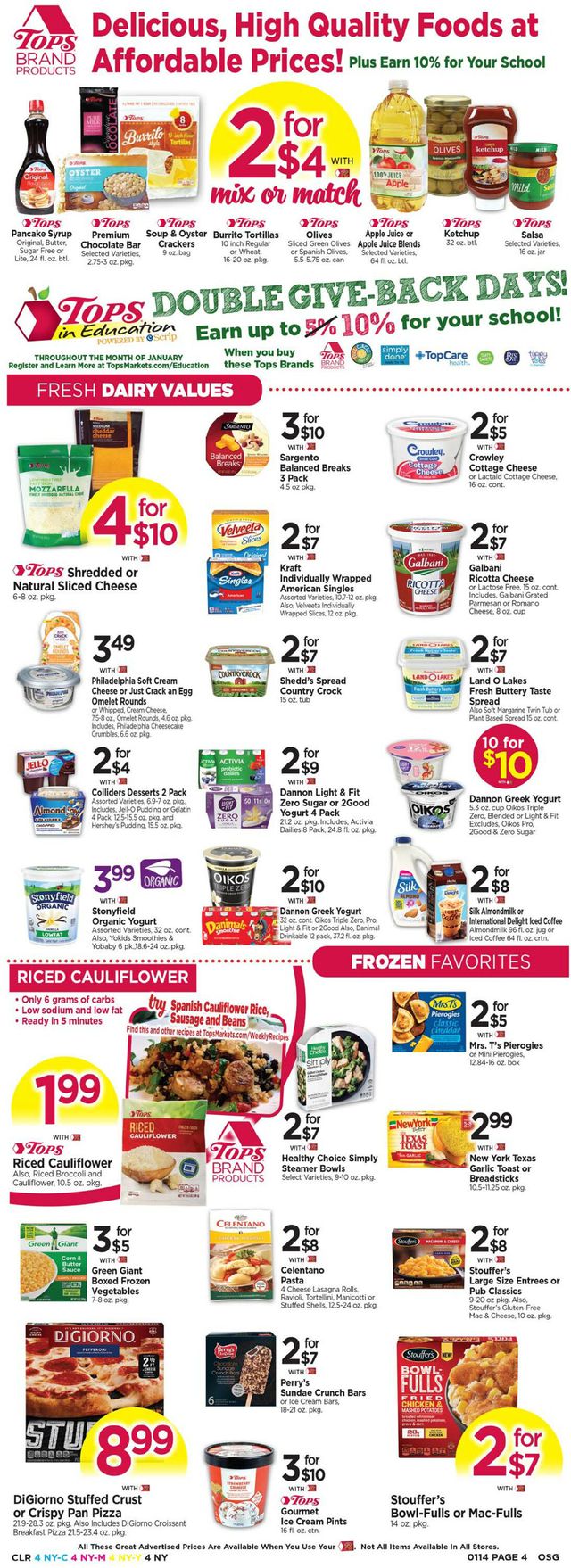 Tops Friendly Markets Ad from 01/08/2023