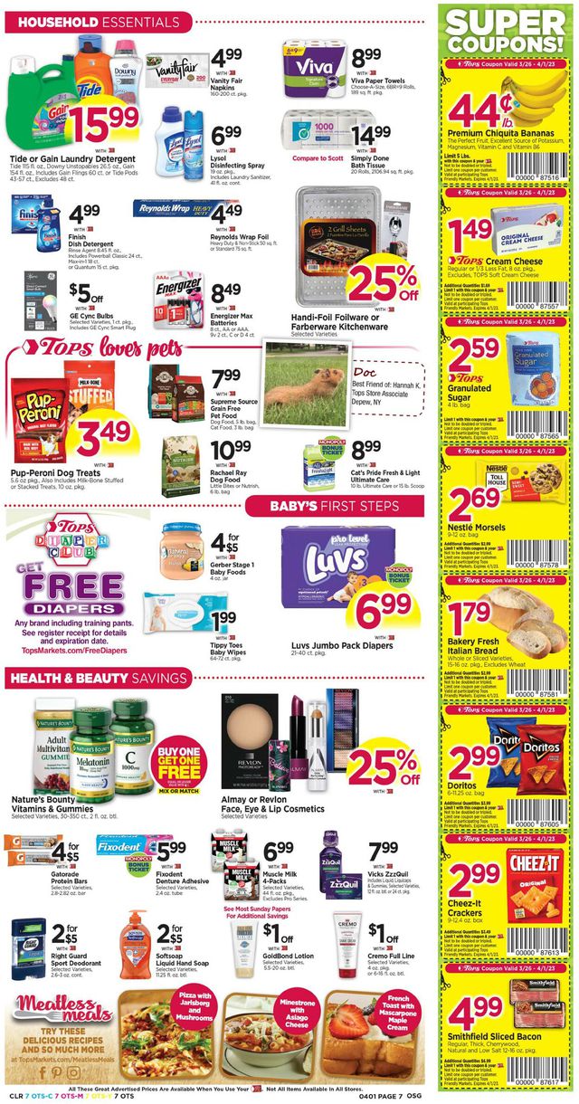 Tops Friendly Markets Ad from 03/26/2023