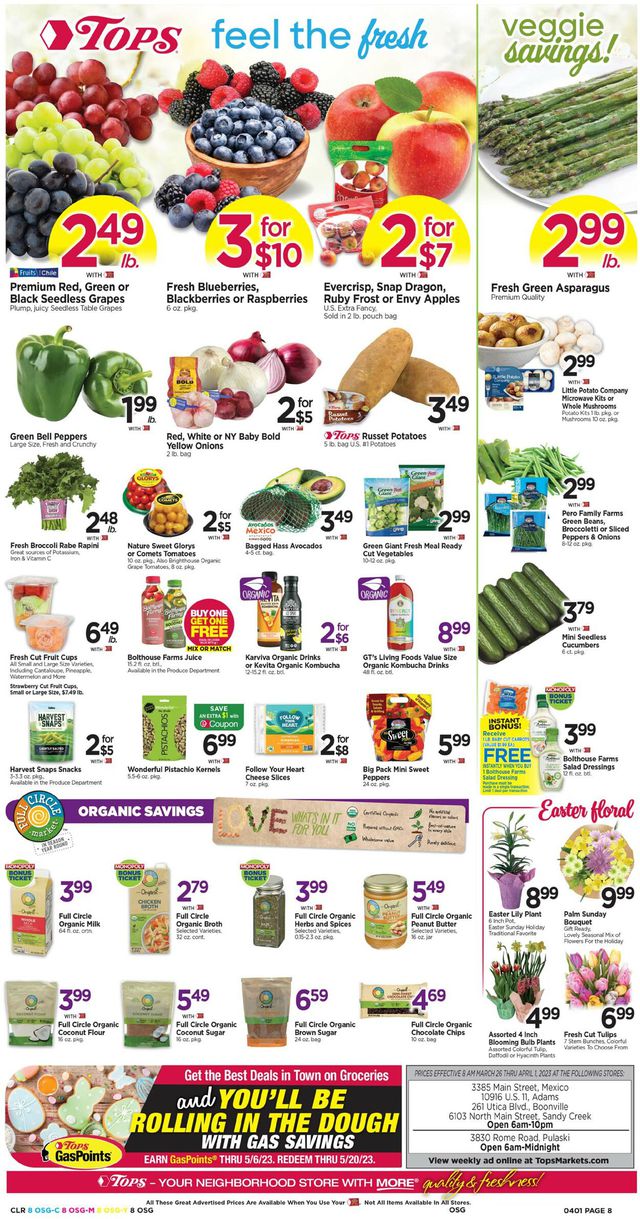 Tops Friendly Markets Ad from 03/26/2023