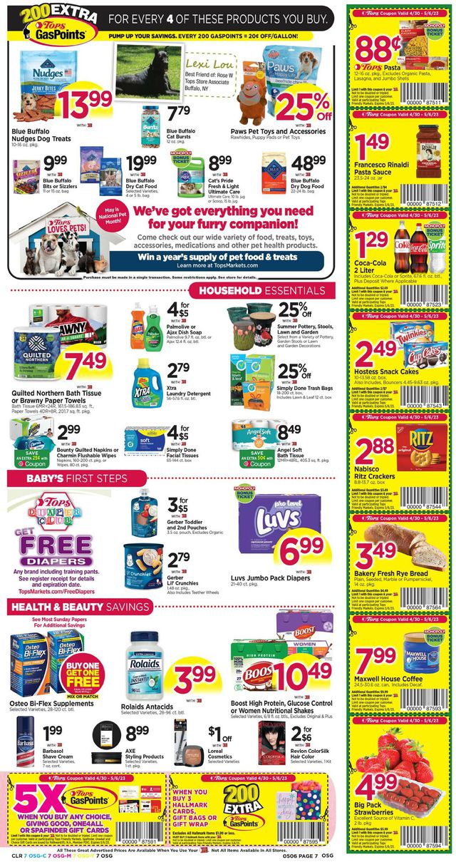Tops Friendly Markets Ad from 04/30/2023