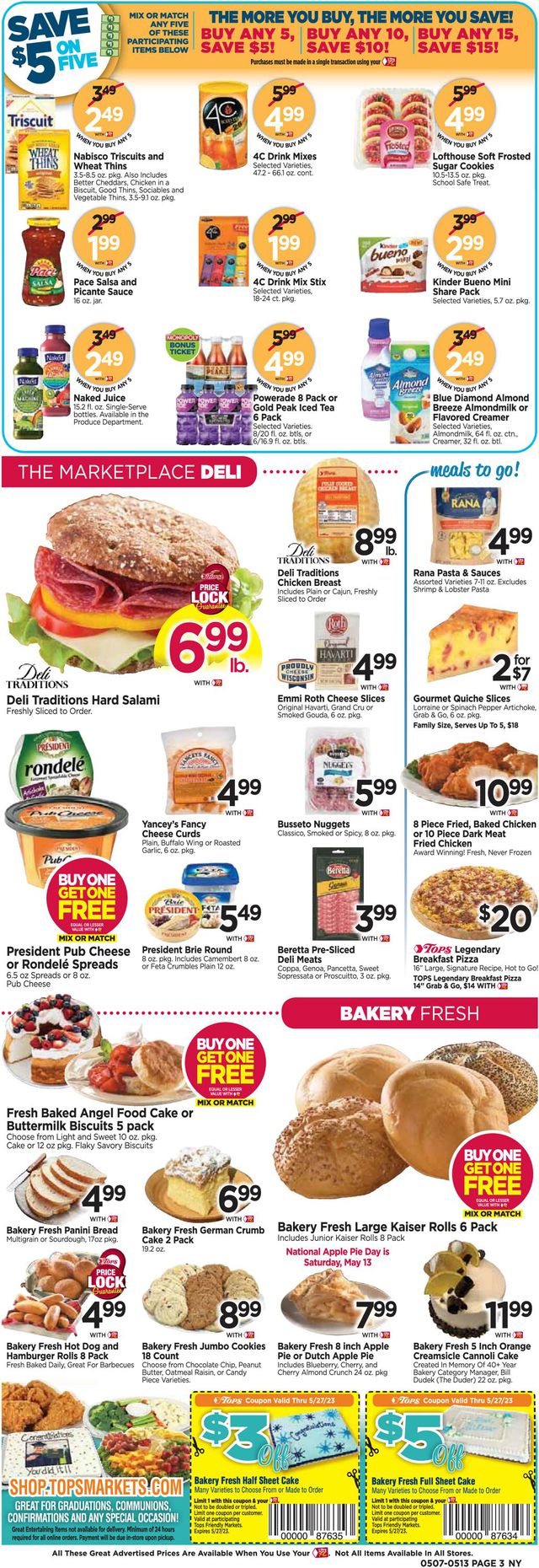 Tops Friendly Markets Ad from 05/07/2023