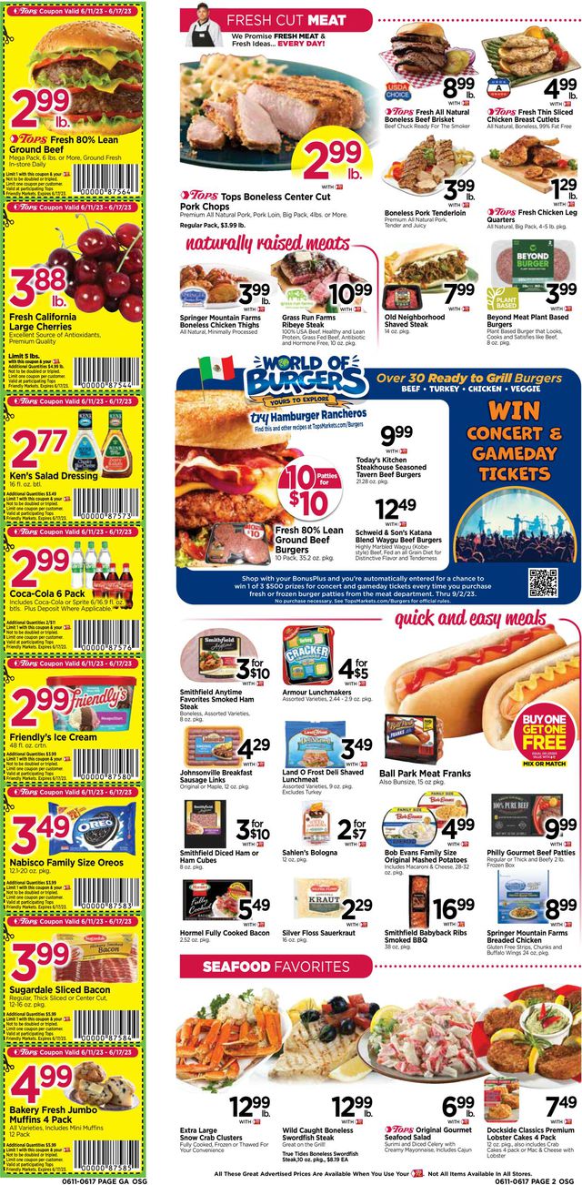 Tops Friendly Markets Ad from 06/11/2023