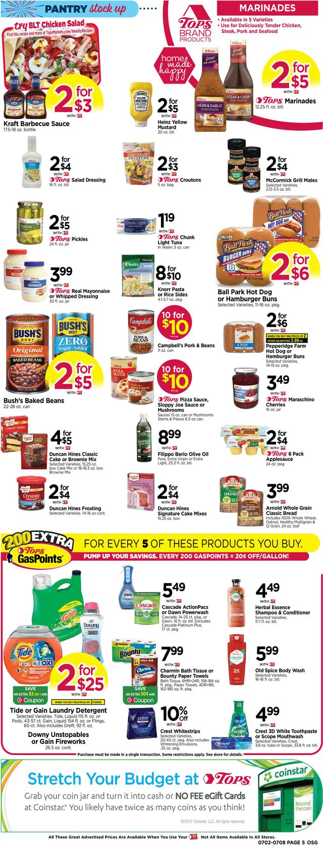 Tops Friendly Markets Ad from 07/02/2023