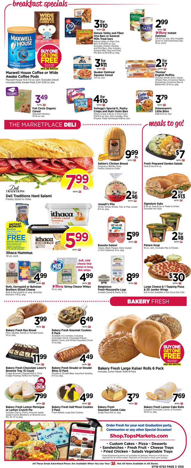 Tops Friendly Markets Ad from 07/16/2023