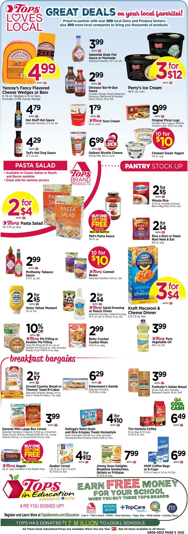 Tops Friendly Markets Ad from 08/06/2023